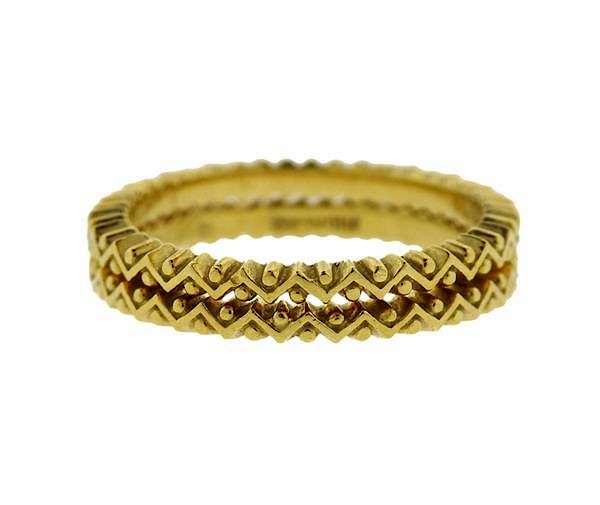 Appraisal: Hidalgo K Gold Zig Zag Band Ring Set METAL K