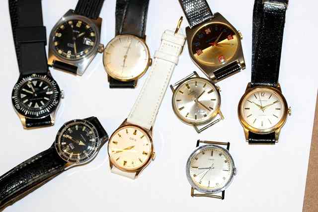 Appraisal: NINE VARIOUS WRIST WATCHES including examples by Oris Roamer Ingersoll