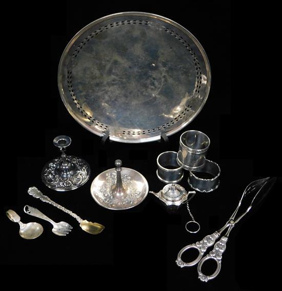 Appraisal: SILVER Sterling silver and silverplate accessories including Tiffany eleven pieces