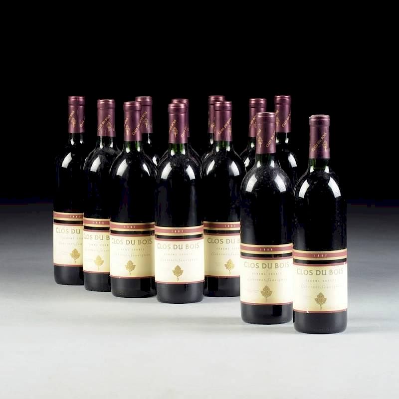 Appraisal: A LOT OF TWELVE BOTTLES OF AMERICAN RED WINE A