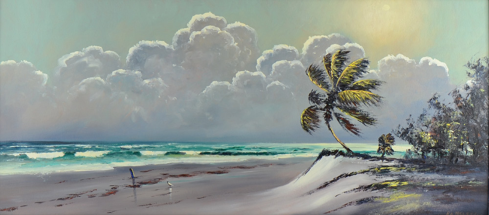 Appraisal: MCLENDON Roy A American th Century Florida Highwaymen vibrant ''Rio