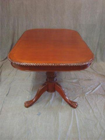 Appraisal: Mahogany Chippendale Style Twin Pedestal Dining Table From a Greenwich