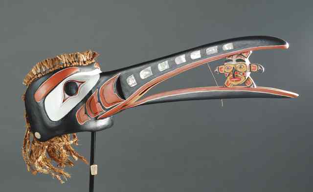 Appraisal: PACIFIC NORTHWEST COAST NATIVE AMERICAN RAVEN MASK Ray Rex Losey