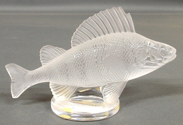 Appraisal: - Signed Lalique France glass fish h x l -