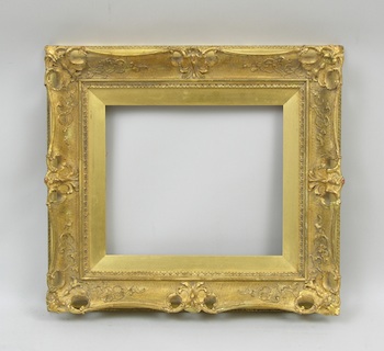 Appraisal: An American Impressionist Hand Carved Gilt Picture Frame A burnished