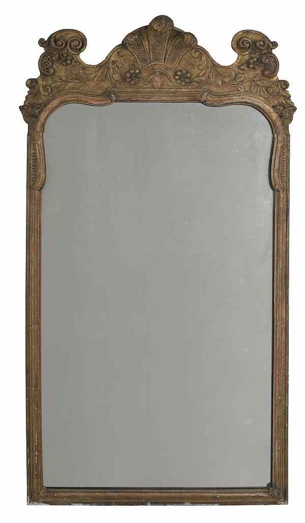 Appraisal: Georgian style giltwood mirror h w