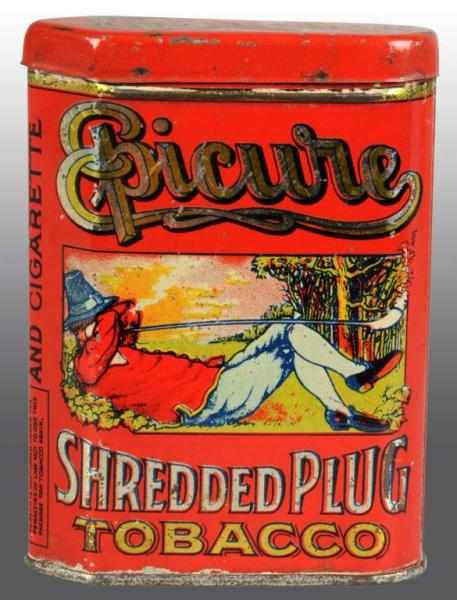 Appraisal: Epicure Pocket Tobacco Tin Description Marked American Can Company Nice