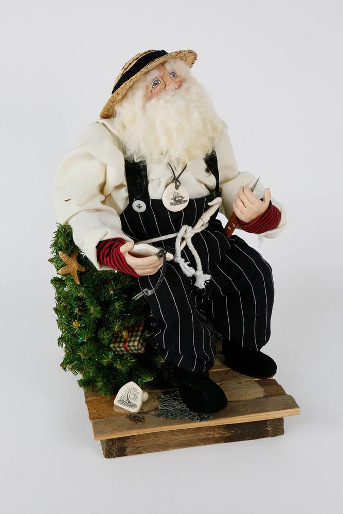 Appraisal: Vintage Bethany Lowe Handmade Santa Claus Christmas Figure The Scrimshander