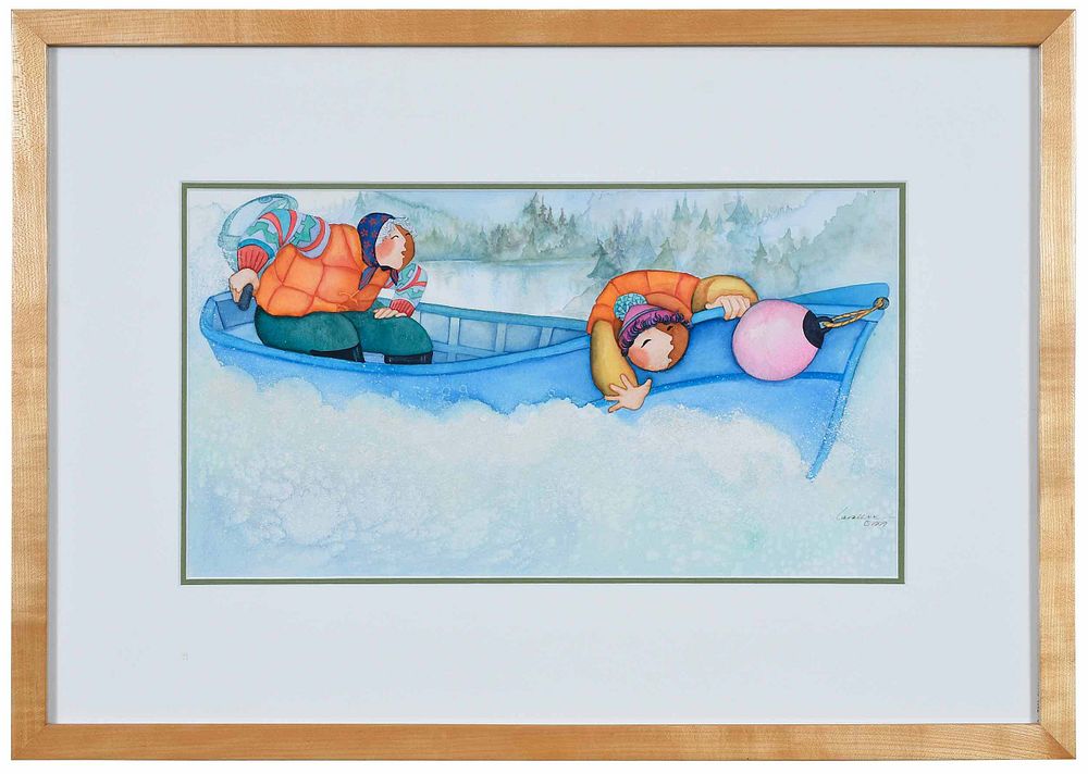 Appraisal: Barbara Lavallee Alaska Iowa born Fishin' Expedition an original illustration