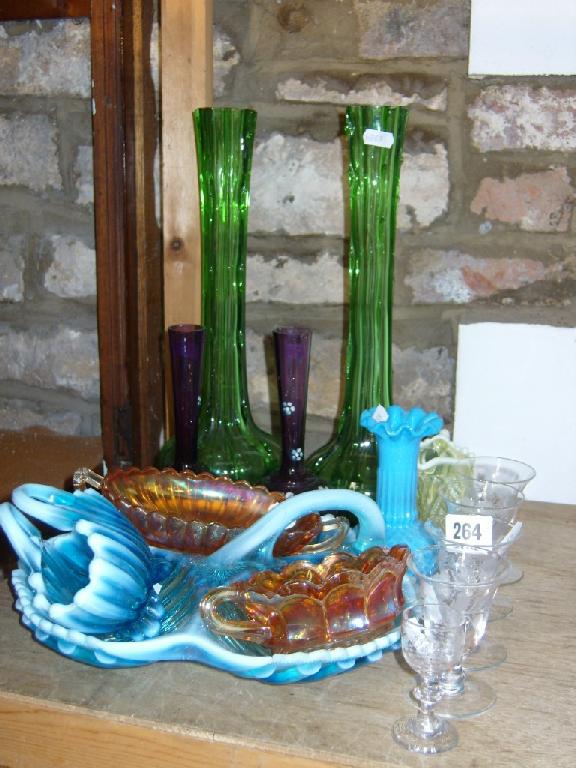 Appraisal: A collection of glassware including a set of four spirit