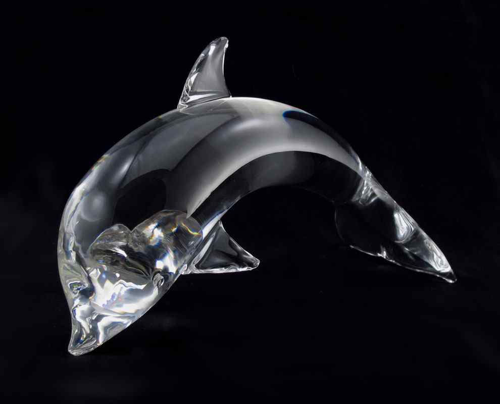 Appraisal: STEUBEN CRYSTAL DOLPHIN '' h x '' x ''CONDITION Note