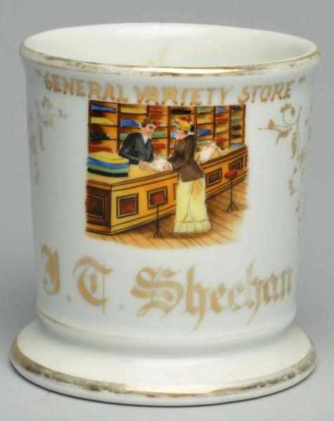 Appraisal: General Varitey Store Shaving Mug Gilt name J C Sheehan