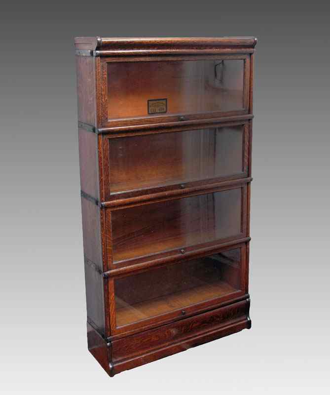 Appraisal: GLOBE WERNICKE STACK TIGER OAK BOOKCASE C- Approx '' tall