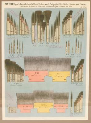 Appraisal: Four modern decorative prints depicting paintbrushes cm x cm uniformly