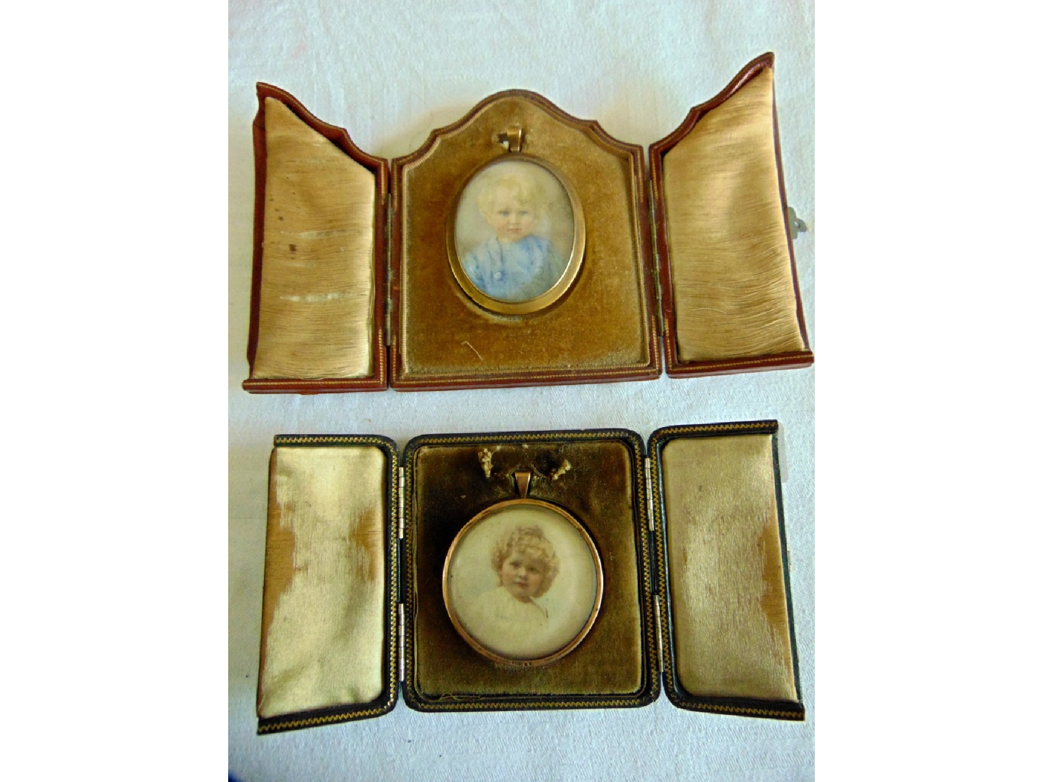 Appraisal: An early th century watercolour miniature portrait of oval form