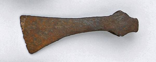 Appraisal: A Viking battle axe head th century The slender axe