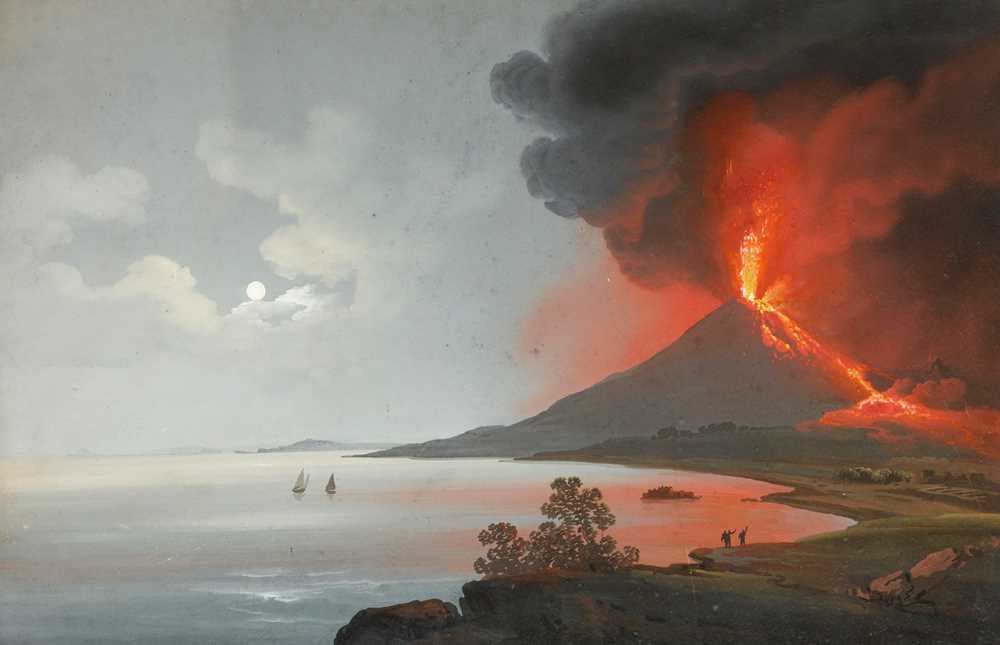 Appraisal: MANNER OF CAMILLO DE VITO ITALIAN FL - VESUVIUS ERUPTING