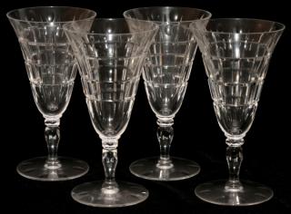 Appraisal: CUT CRYSTAL GOBLETS C PIECES CUT CRYSTAL GOBLETS C PIECES