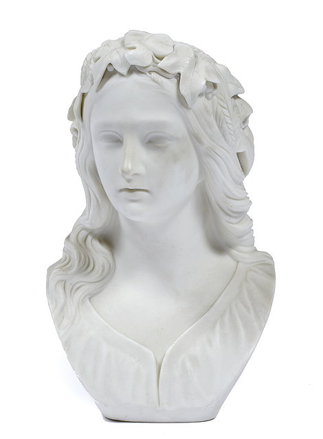 Appraisal: A Copeland Parian ware bust of Opheliaafter W C Marshall