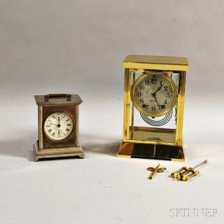 Appraisal: Two Seth Thomas Mantel Clocks a brass and glass mantel