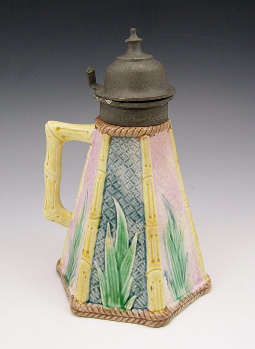 Appraisal: GRIFFIN SMITH AND HILL MAJOLICA SYRUP PITCHER Ca - Phoenixville