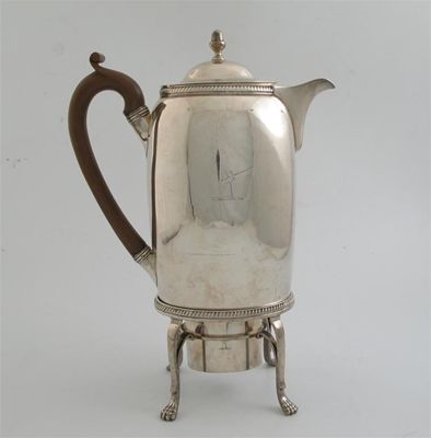 Appraisal: A George III coffee biggin on four legged stand with