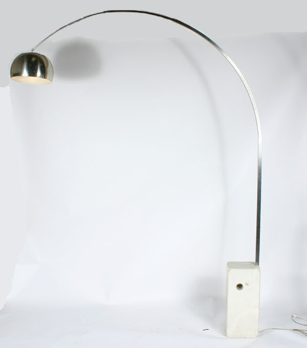 Appraisal: Achille Castiglione for Flos Arco swing arm lamp with vertical