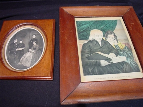 Appraisal: TWO PRINTS INCLUDING THE LINCOLN FAMILY SEARCH THE SCRIPTURES AND