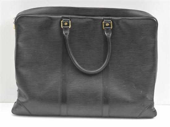 Appraisal: A LOUIS VUITTON BLACK SOFT BRIEFCASE