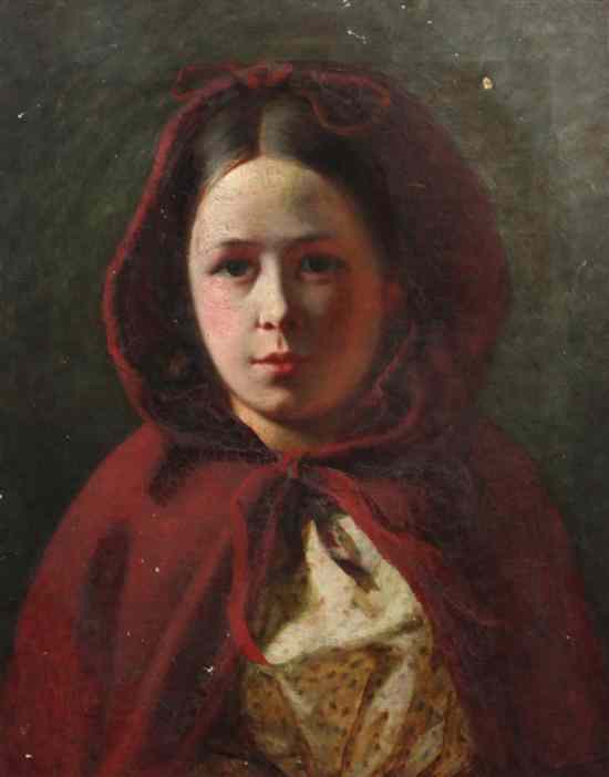 Appraisal: M G O'Brennan th C oil on canvas Red Riding