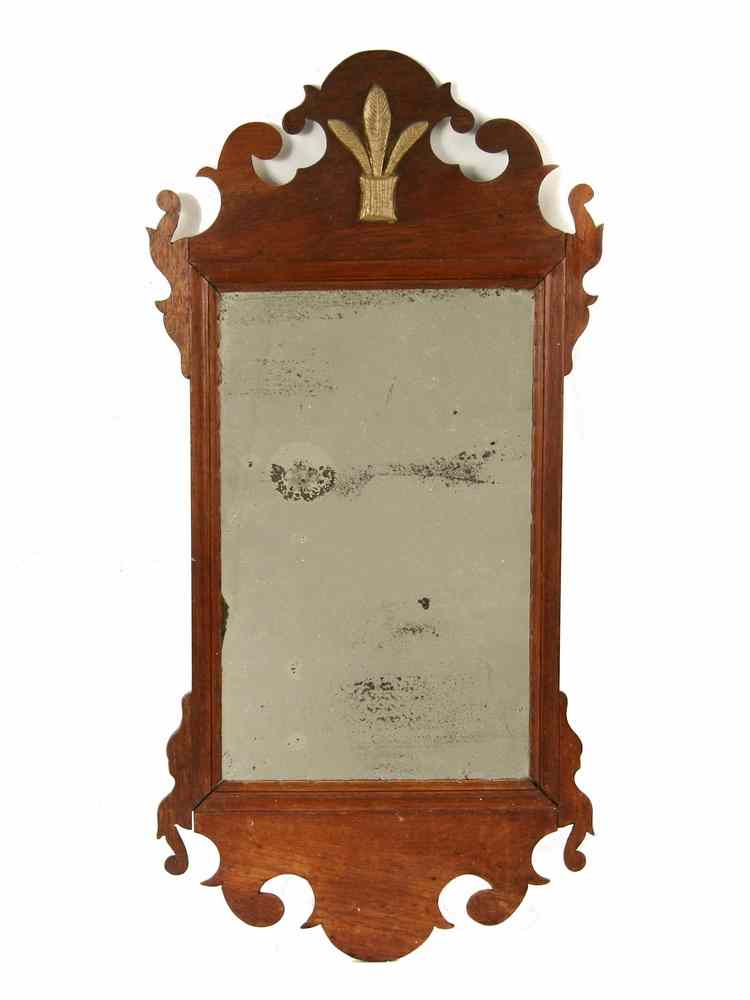 Appraisal: CHIPPENDALE MIRROR - Classic Form Chippendale Chamber Mirror with applied