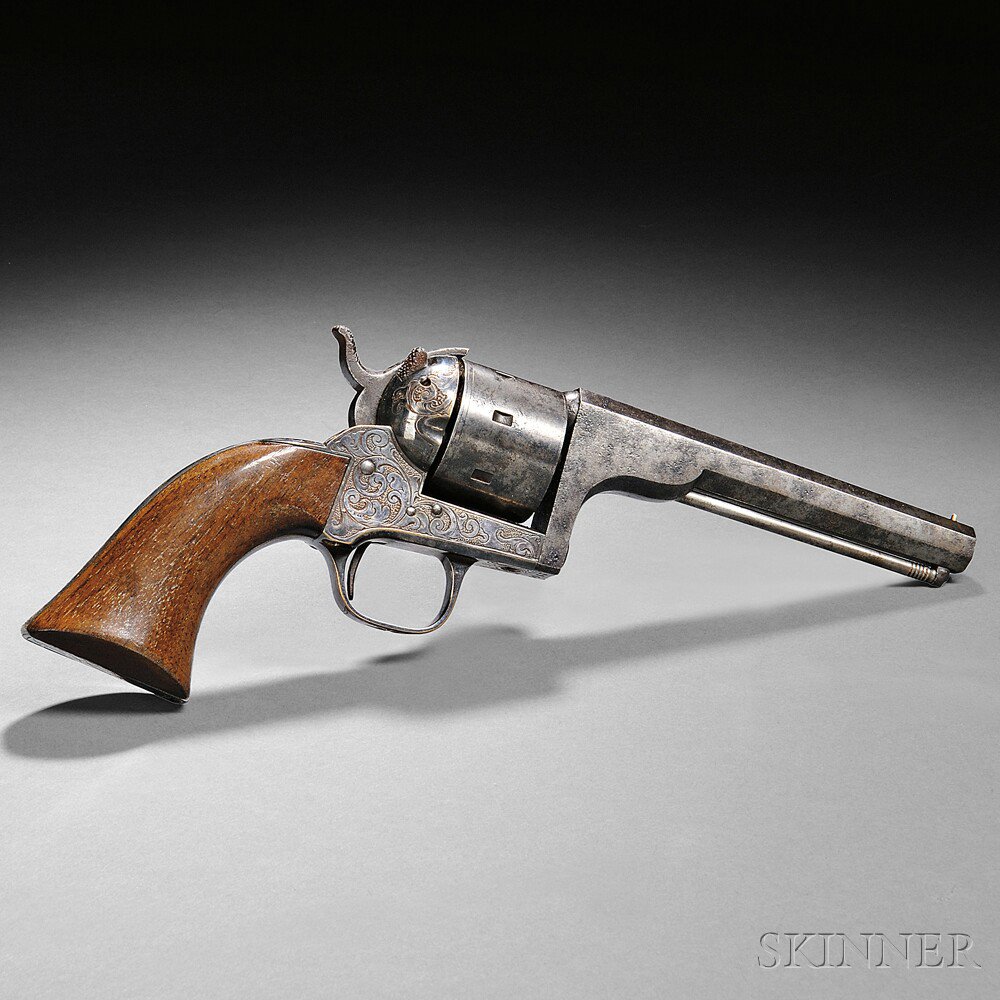 Appraisal: Identified Moore's Patent Revolver c - serial number walnut grips