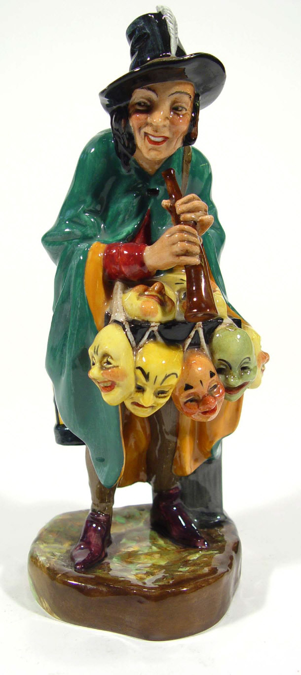 Appraisal: Hand painted Royal Doulton figure 'The Mask Seller' HN cm