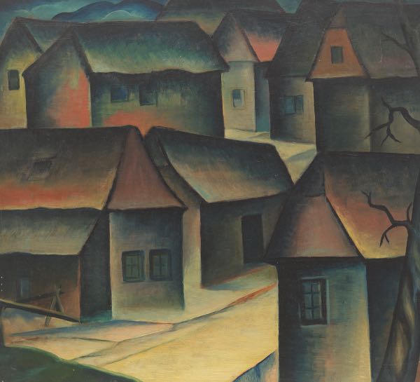 Appraisal: HARVEY GREGORY PRUSHECK AMERICAN - x Travnik Slovania Oil on