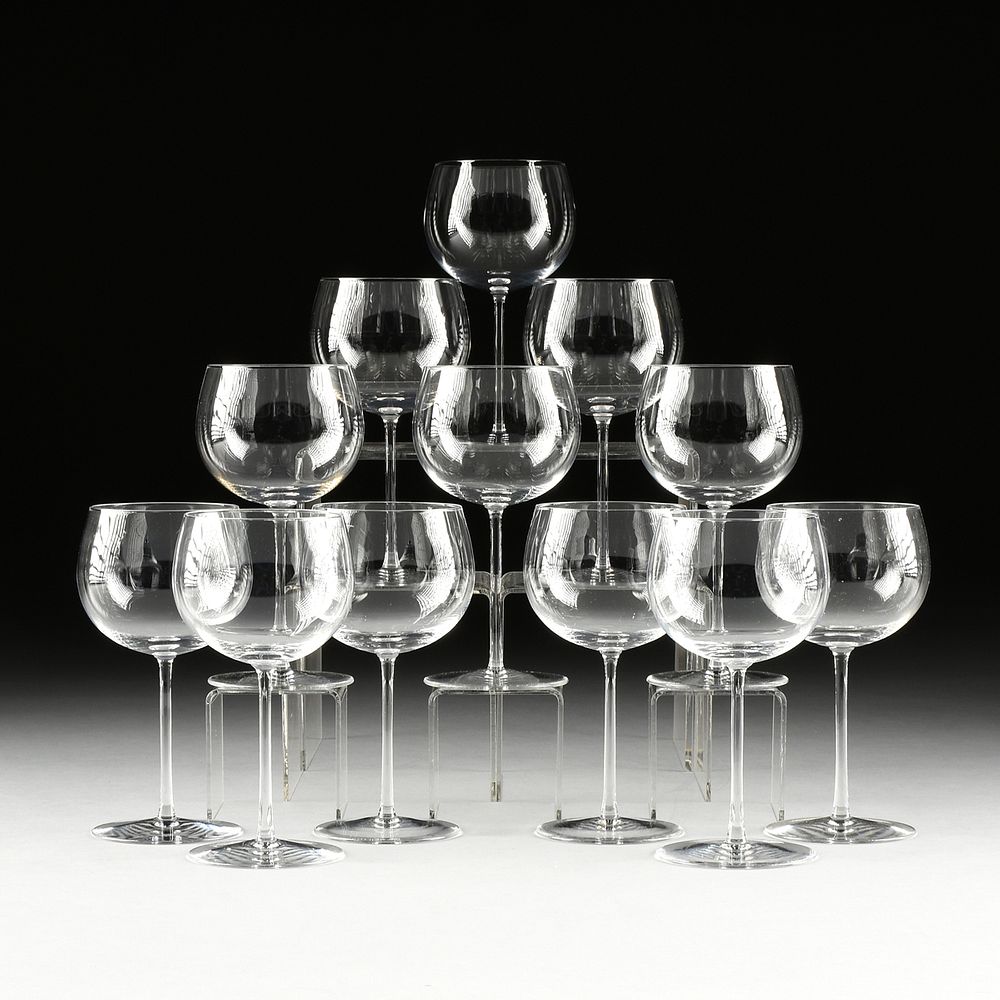 Appraisal: A SET OF TWELVE VAL ST LAMBERT WHITE WINE STEMWARE