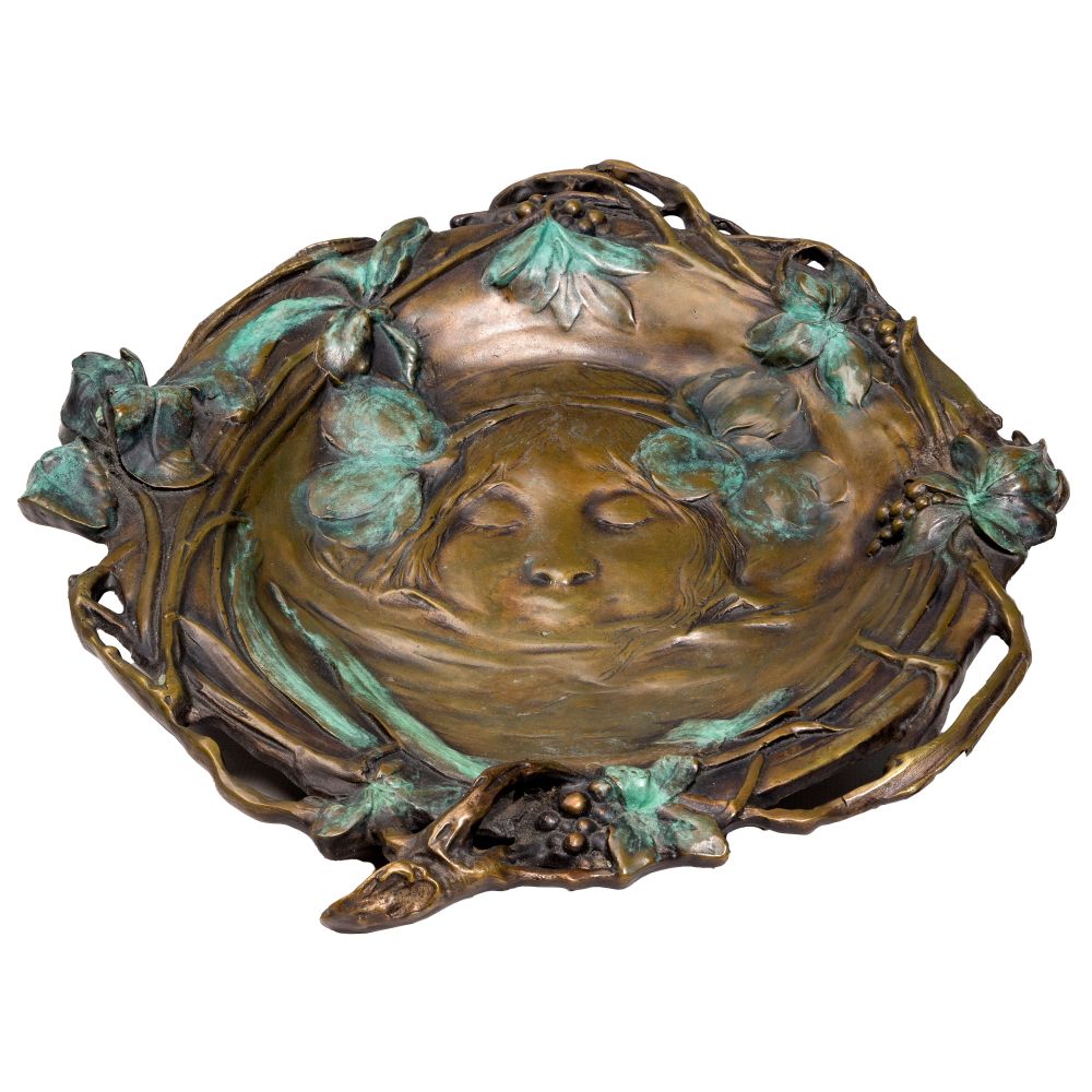 Appraisal: AFTER FRANCOIS-RAOUL LARCHE FRENCH - COPPER ALLOY FIGURAL DISHUndated spuriously