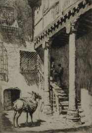 Appraisal: Lindsay Lionel A Courtyard in Segovia etching one of copies