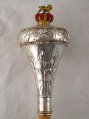 Appraisal: Militaria A Victorian ceremonial marching mace by Potter of London