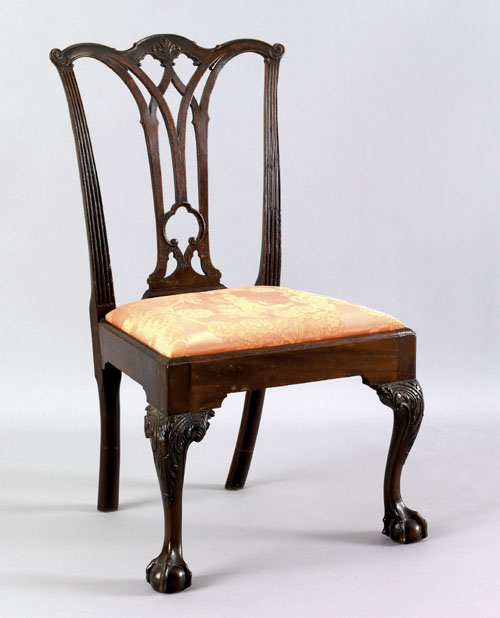 Appraisal: Philadelphia Chippendale mahogany dining chair ca attributed to the workshop