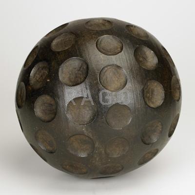 Appraisal: WOODEN BALL SCULPTURE th c Unmarked dia Condition Report