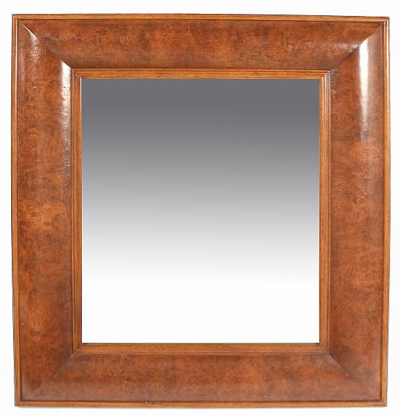 Appraisal: A large burlwood framed mirror height ft in width in