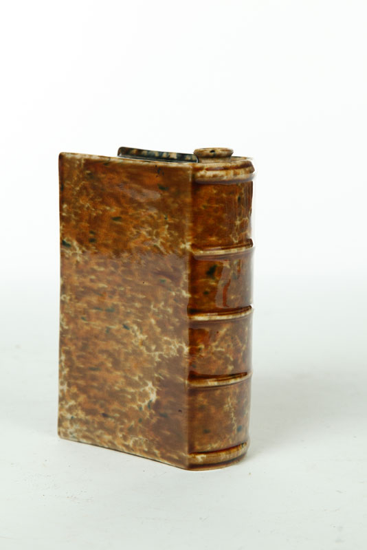 Appraisal: BENNINGTON BOOK FLASK Vermont impressed rare Type C mark -