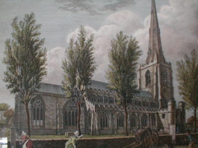 Appraisal: After William Burgess View of Holbeach Church Lincolnshire hand coloured