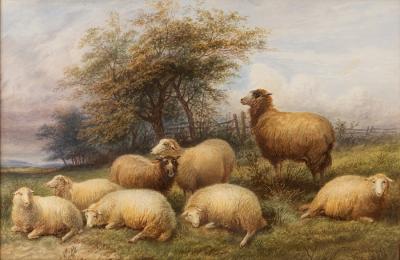 Appraisal: After T S Cooper Sheep in a Pastoral Landscape bears