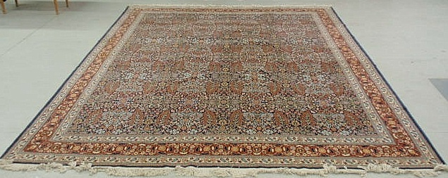 Appraisal: Palace size Persian oriental carpet dark blue field red border