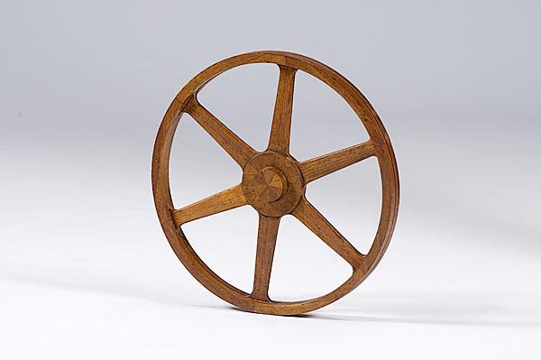 Appraisal: SHAKER WOODEN FLY-WHEEL PATTERN New York or New England dia