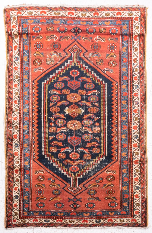 Appraisal: PERSIAN HERIZ RUG ' X ' Persian heriz rug with