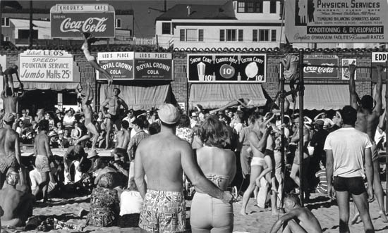 Appraisal: YAVNO MAX - Muscle Beach Silver print x inches x