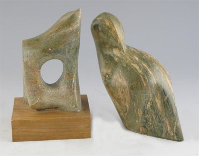 Appraisal: Pamela Rydzewski d Abstract form Soapstone on a wood base