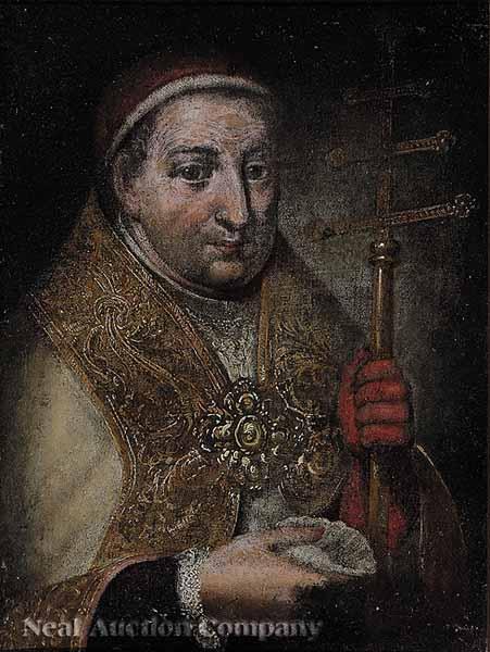 Appraisal: Continental School th c Portrait of a Cardinal Bishop at